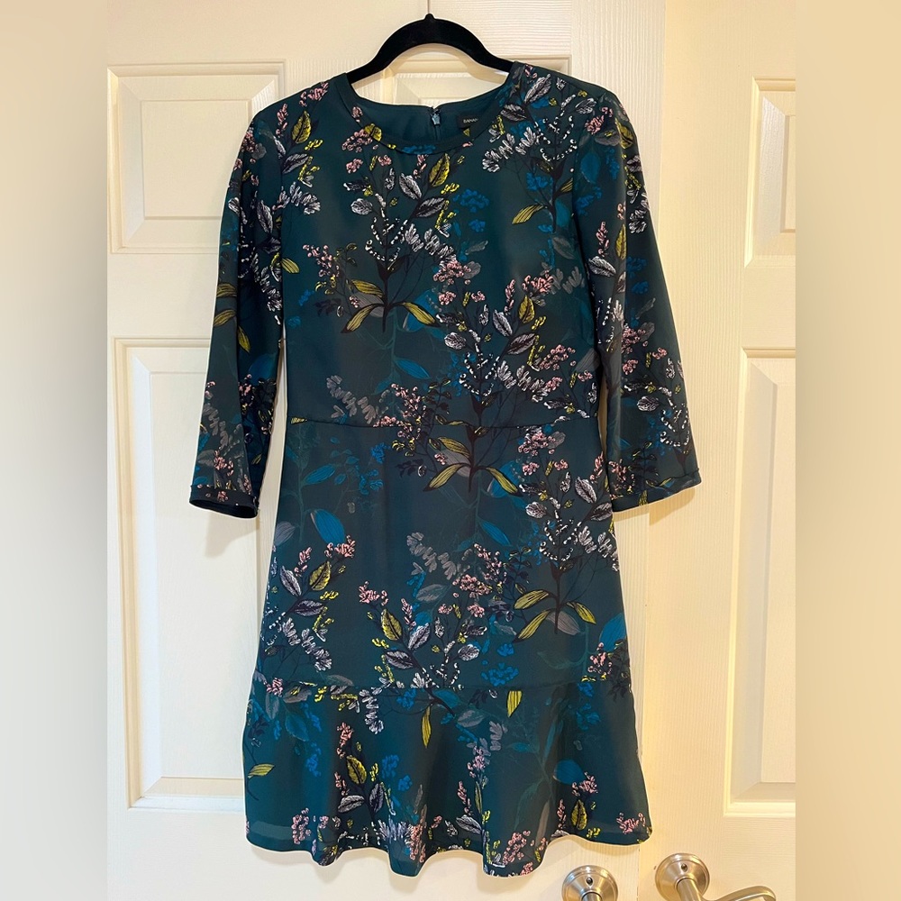 Banana Republic winter floral A-line dress. Size 4